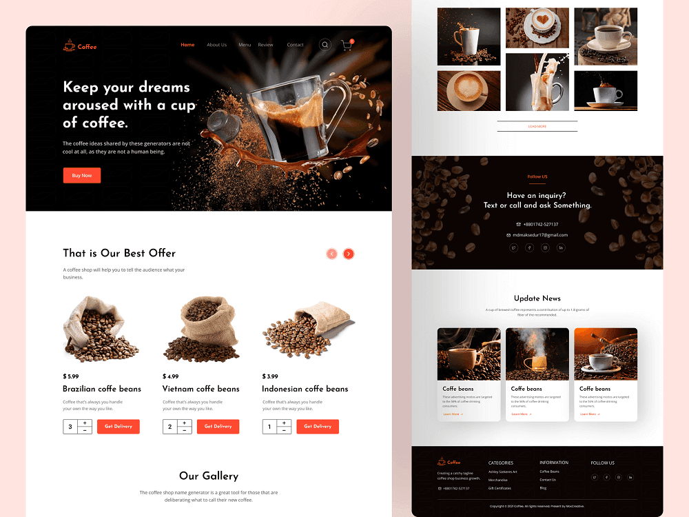 coffee-website-landing-page