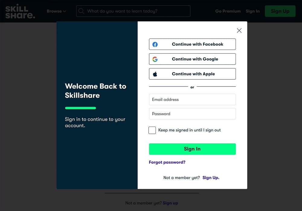 skillshare-login-popup